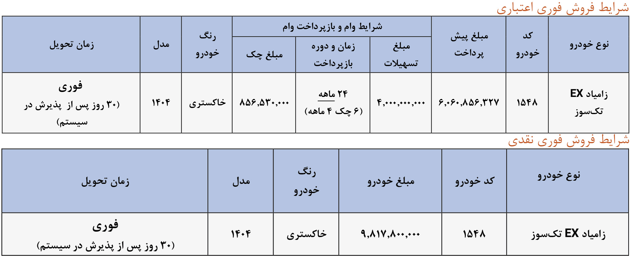 ثبت نام وانت زامیاد اکستند تکسوز